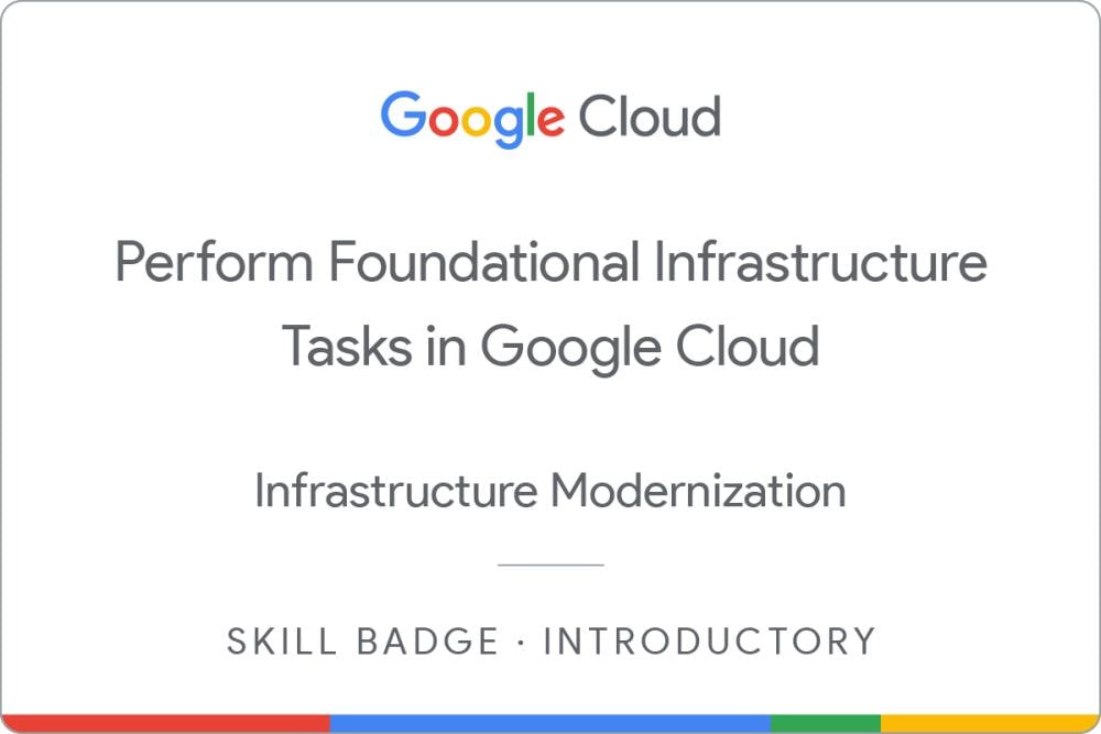 Perform Foundational Infrastructure Tasks in Google Cloud